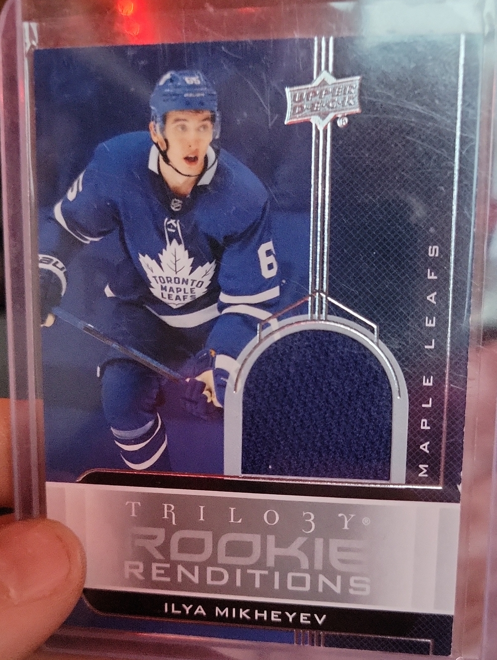 Upper Deck Ilya Mikheyev Toronto Maple Leafs Rookie Card - Blue